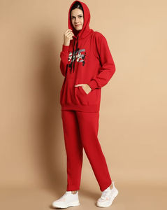 Ensemble de survêtement slim pour femme : sweat à capuche athlétique et pantalon de jogging à jambe étroite, extensible et confortable, design personnalisé - Product Image 4