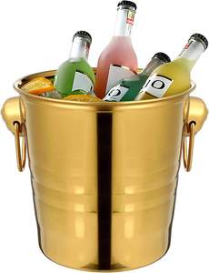 Cubo de Hielo de Acero Inoxidable, Enfriador de Cerveza para el Hogar, Reuniones Familiares, Uso en Restaurantes, Elegante Enfriador de Bar para Vino y Cerveza - Product Image 4