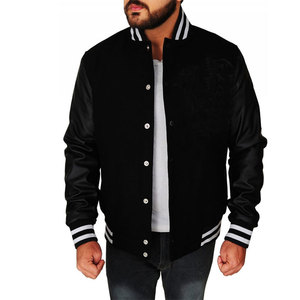 Latest Design Men's Stylish Varsity <b>Jacket</b> High Quality <b>Canvas</b> Stand Collar Baseball Letterman Work <b>Jacket</b> - Product Image 1