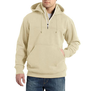 Custom Men Half Zip Color <b>Block</b> Hoodie Pullover Fleece Streetwear Casual Winter OEM Wholesale Manufacturer - Product Image 1