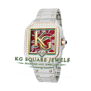 Reloj Mecánico Cuadrado con Bisel de Diamantes, Esfera Azul, Acero Inoxidable, Reloj de Pulsera de Lujo Unisex - Product Image 4