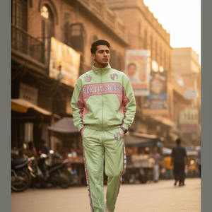 Conjunto Deportivo Reflectante Personalizado 2025 para Hombre, Chaqueta Cortavientos y Pantalones, Traje Cortavientos al por Mayor OEM para Hombre - Product Image 1