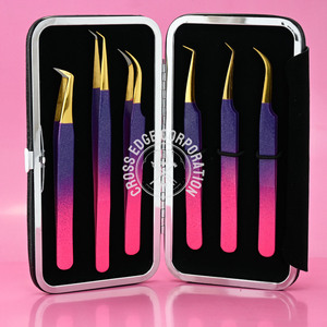 แหนบต่อขนตาแบบแยกขนตาได้90องศาปริมาณ45ปลายทำจากเหล็กญี่ปุ่น - Product Image 1