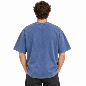 Camiseta de Hombre 100% Algodón OEM, Corte Regular, Manga Corta, Cuello Redondo, Color Sólido, Tejido de Punto, Uso Diario Informal, Personalizable con Serigrafía - Product Image 3