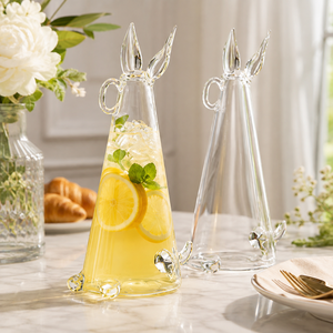 Verres à cocktail transparents en borosilicate faits à la main de 280 ml, sans plomb, coupe Martini, verres à margarita, verrerie de bar réutilisable en gros - Product Image 1