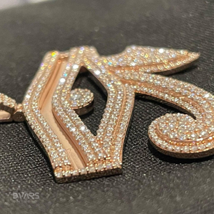 Colgante de Lujo Certificado para Hombre, con Ojo de Horus VVS Moissanite, Plata de Ley 925, Chapado en Oro de 18K, Protección Egipcia, Estilo Hip-Hop - Product Image 3