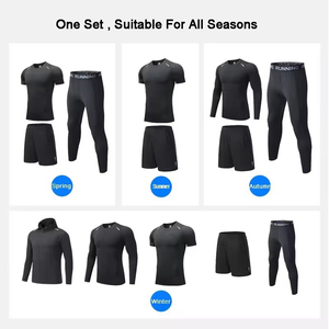 Conjunto de 5 Piezas de Compresión para Hombre, Protección UV UPF50, Secado Rápido, Transpirable, Spandex/Nailon, Personalizable, para Gimnasio y Fitness - Product Image 4