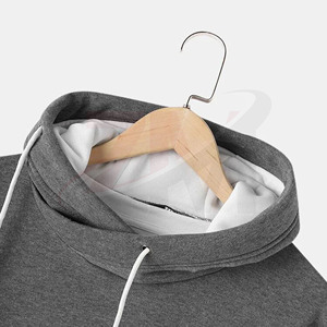 Sudadera con capucha unisex extragrande personalizada para hombre, de corte holgado y peso pesado, 350GSM, en blanco para marca personalizada - Product Image 3