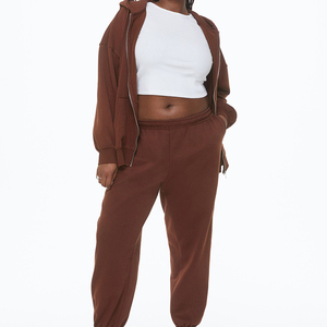 Pantalon de jogging fuselé en coton kaki de haute qualité avec cordon de serrage pour le sport et la course - Product Image 1