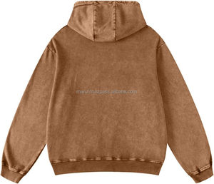 Sweat-shirt unisexe pour femme, coupe oversize, vintage, en coton molletonné épais, délavé à l'acide, avec badge, anti-rétrécissement, séchage rapide, pour l'hiver - Product Image 2