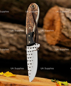 UA Supplies มีดสกินเนอร์ใบมีดคมกริบ ทำจากเหล็กกล้าไร้สนิมเกรดอุตสาหกรรม สำหรับงานตัดแต่งกีบม้า  ด้ามทำจากเขาสัตว์  ผลิตด้วยมือ - Product Image 2