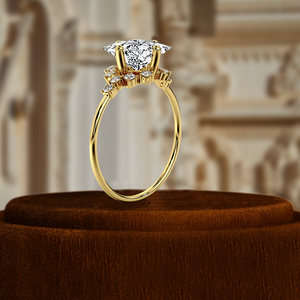 Anillo de Compromiso Solitario con Diamante Cultivado en Laboratorio, Corte Princesa, 1.5CT, Certificado por IGI, Oro Amarillo de 14k, Regalo de Aniversario de Bodas, para Fiesta - Product Image 6