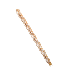 Pulsera de Oro de 14K Glimmer Glee Danta Gems Polki, Joyería de Diseño Tradicional Brillante, Accesorio de Moda Elegante y Ajustable - Product Image 2