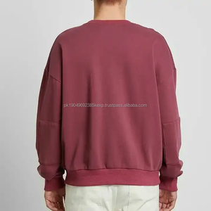 Sweat-shirt personnalisé pour hommes, rouge éclaboussé, pull vintage, sweat-shirt à col rond, coupe carrée, sweat-shirt et sweats à capuche surdimensionnés - Product Image 4