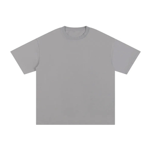เสื้อยืดโอเวอร์ไซส์คุณภาพสูง ยูนิเซ็กซ์ ผ้าฝ้าย 100% สกรีนโลโก้ตามสั่ง พิมพ์ลายด้านหน้า แบรนด์ส่วนตัว ป้ายยี่ห้อส่วนตัว ผ้าหดตัวก่อนการผลิต ตัดเย็บตามสั่ง - Product Image 1