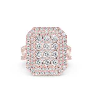 Anillo de Compromiso con Diamante Sintético Cultivado en Laboratorio, Corte Brillante, Color E, Certificado EGL, Chapado en Plata, Piedra de Lujo para Boda - Product Image 6