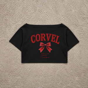 Camiseta Corta de Verano 2026 para Mujer, con Hombros Descubiertos, Logotipo Personalizado, Transpirable, de Manga Corta, con Estampado Gráfico - Product Image 3
