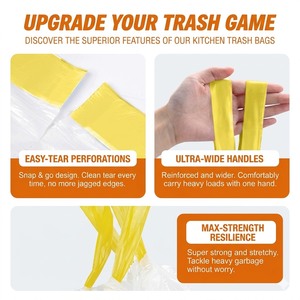 ถุงใส่ขยะแมวแบบมีเชือกรูดขนาดใหญ่ แบบหนา ทนทาน ใช้แล้วทิ้ง แบบม้วน สำหรับใช้ในบ้าน - Product Image 4