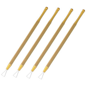 Juego de 4 Empujadores de Cutículas de Acero Inoxidable, Raspador de Uñas, Herramienta para Remover Gel, para Manicura y Pedicura, para Salones de Belleza y Uso Doméstico - Product Image 1