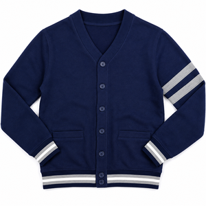 Custom Greek Embroidered Front Sorority Clothing Plus Size Loose Fit Unisex College <b>Cardigan</b> Winter V-Neck <b>Thick</b> Anti-Wrinkle - Product Image 1