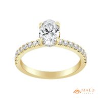 Vergoldeter ovaler Moissanit-Verlobungsring, eleganter Luxus-Modeschmuck für Damen, Hochzeitsgeschenk im New Yorker Stil, Premium-Geschenk
