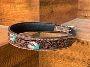 Nouveau véritable collier de chien en cuir usiné à la main pour le cou en cuir véritable vente chaude gravé rembourré collier de chien réglable pour animaux de compagnie - Product Image 2