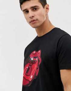 T-shirt noir à manches courtes pour homme avec logo imprimé personnalisé, coupe classique, col rond, nouvelle tendance, vêtement de mode Long Mission. - Product Image 3