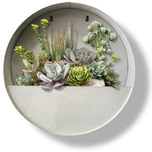 Jardinera Redonda de Metal Galvanizado para Exteriores, Ideal para Terraza, Balcón, Entrada y Decoración de Jardín, Venta al por Mayor desde India - Product Image 1