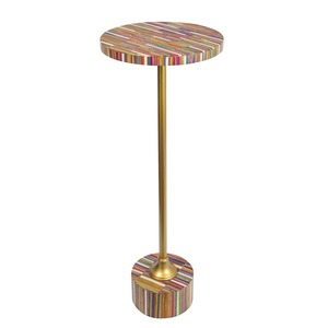 Tabouret de jardin artisanal écologique en terrazzo de marbre lourd, table à café/buvette/plantes pour usage intérieur/extérieur au design moderne - Product Image 1