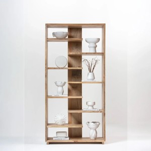 Modern <b>Wooden</b> Tiered <b>Bookcase</b> 6-Shelf Freestanding Rustic Design Living Room Home Furniture - Product Image 2