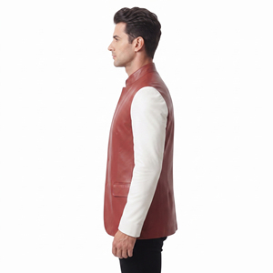 Men's Plus Size Breathable Custom Genuine <b>Leather</b> <b>Blazer</b> <b>Jacket</b>-Fashion Streetwear - Product Image 3