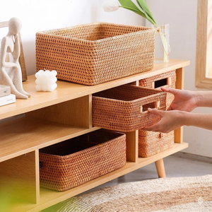 Gorgeous Elegant Natural Rattan <b>Basket</b> For Restaurant Snacks Serving And Table <b>Display</b> Hand Woven Rattan <b>Basket</b> For Professional - Product Image 5