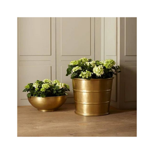 Pot de fleurs en métal au design floral, jardinière décorative pour la maison et le jardin avec revêtement en poudre au meilleur prix - Product Image 6