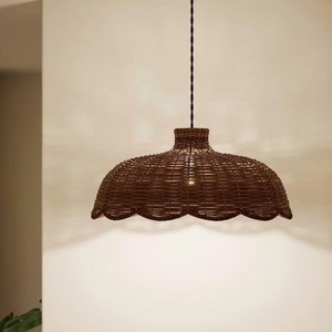 Luxury Premium Handmade Rattan Bell Shape Lamp <b>Shade</b> Rustic Eco-Friendly Ceiling <b>Light</b> Cover for Living Room Bedroom Hotel Decor - Product Image 4