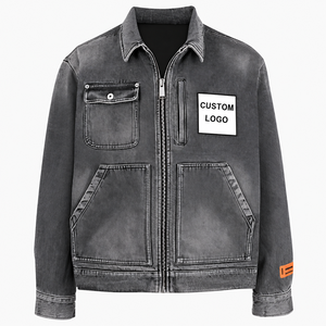 Tela para Chaqueta Vaquera OEM, Nueva Moda, Alta Calidad, Logotipo Personalizado Bordado para Hombre, Estilo Salpicado de Pintura, Primavera, Ocio, Casual, Tejido - Product Image 6