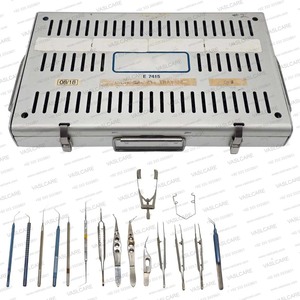 Vaslcare - Juego de 13 Instrumentos Quirúrgicos Oftálmicos con Kit de Esterilización para Cirugía Ocular, para Cataratas y Herramientas Quirúrgicas Microoculares - Product Image 1