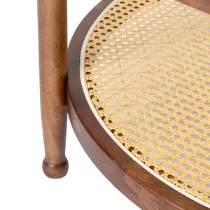 Tavolino da divano in rattan stile Boho da 31,5 pollici con piano in vetro per soggiorno, patio, balcone - Product Image 3