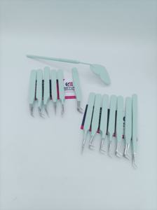 Best Seaglass Powder Coating Different Style Stainless Steel Eyelash Extension Tweezers with Heart Design Mirror Beauty Tools - Product Image 5