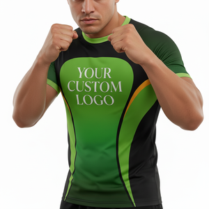 Wholesale Custom <b>Compression</b> T-<b>Shirt</b> Long Sleeve Men's MMA Rashguard Breathable Digital Print BJJ Swimming Eco-Friendly - Product Image 6