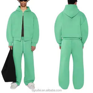Sudadera con capucha de forro polar para hombre, personalizada, de alta calidad, con cremallera de un cuarto, cuello alto, diseño liso - Product Image 3
