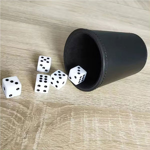 Handmade Durable Eco-Friendly Leather Classic Sport <b>Dice</b> Shaker with Personalized Game Cup for Party & Bar Use - Product Image 6