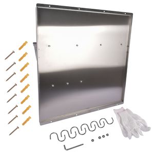 Scudo Protettivo da Parete per Cappa da Cucina 30 x 30,7 Pollici con Ripiano, in Acciaio Inossidabile, per Stoccaggio a Parete della Cappa - Product Image 3