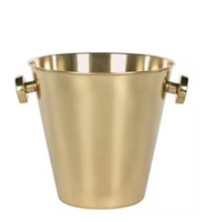 Seau à glace en acier inoxydable antique fait main pour champagne et vin, idéal pour les outils de bar, logo personnalisé accepté en gros