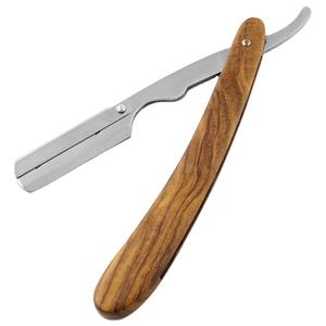 มีดโกนตรงสำหรับผู้ชายมีดโกนสแตนเลสสีทึบมีดโกนหนวดสำหรับช่างตัดผมแบบใหม่ - Product Image 1