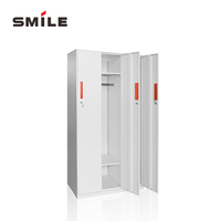 CHNSMILE Casier moderne minimaliste en métal avec serrure à clé Armoire de rangement dortoir en acier durable avec poignée en aluminium pour les écoles
