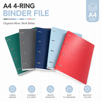 Carpeta de Anillas A4 con Logotipo Personalizado, Carpeta de Archivos de PP Resistente, Organizador de Documentos Impermeable para Oficina, Escuela y Negocios
