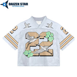 เสื้อฟุตบอลตาข่ายแบบยูนิเซ็กซ์ พิมพ์ลายแบบซับลิเมชั่น พร้อมชื่อทีมและชื่อผู้เล่นตามสั่ง คุณสมบัติป้องกันรังสียูวีและแห้งเร็ว - Product Image 4