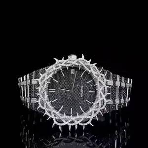 Reloj de Diamantes Moissanite Más Vendido para Hombre, Reloj de Pulsera de Moda Premium con Piedra Brillante para Fiestas, Bodas y Uso Diario - Product Image 4