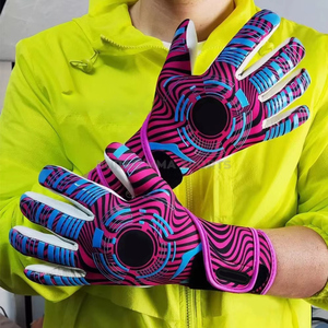 Outdoor Unisex Soccer Goalkeeper Gloves Hook-and-Loop Closure Customizable Latex <b>Finger</b> Protection Professional Youth Gloves - Product Image 2