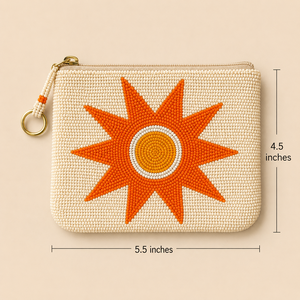 Bohemian Style <b>Seed</b> Beads Beaded Embroidery Coin Purse Vintage Pattern <b>Seed</b> Beads Beaded Embroidery Small Pouch - Product Image 3